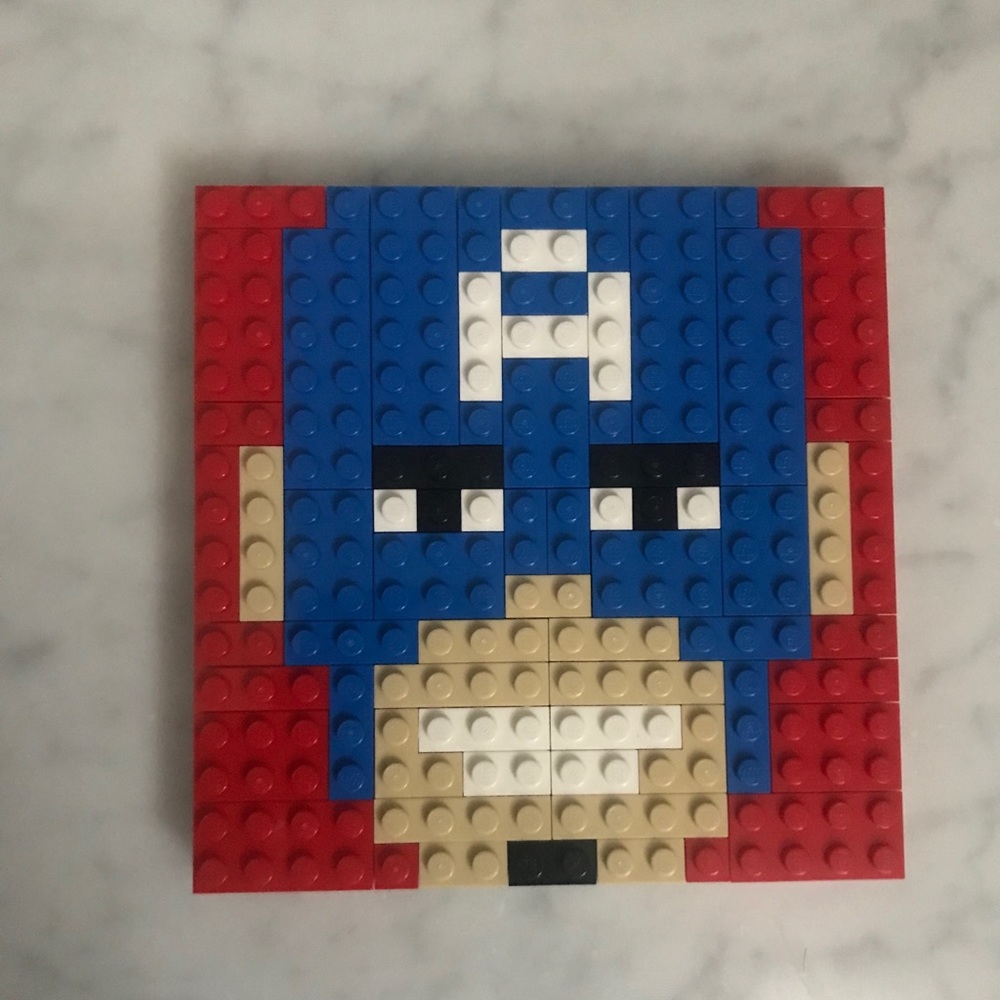 Lego Captain America Mosaic